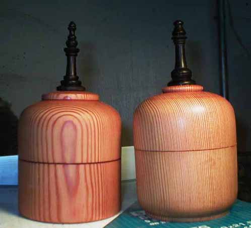 Wood turned deals lidded boxes